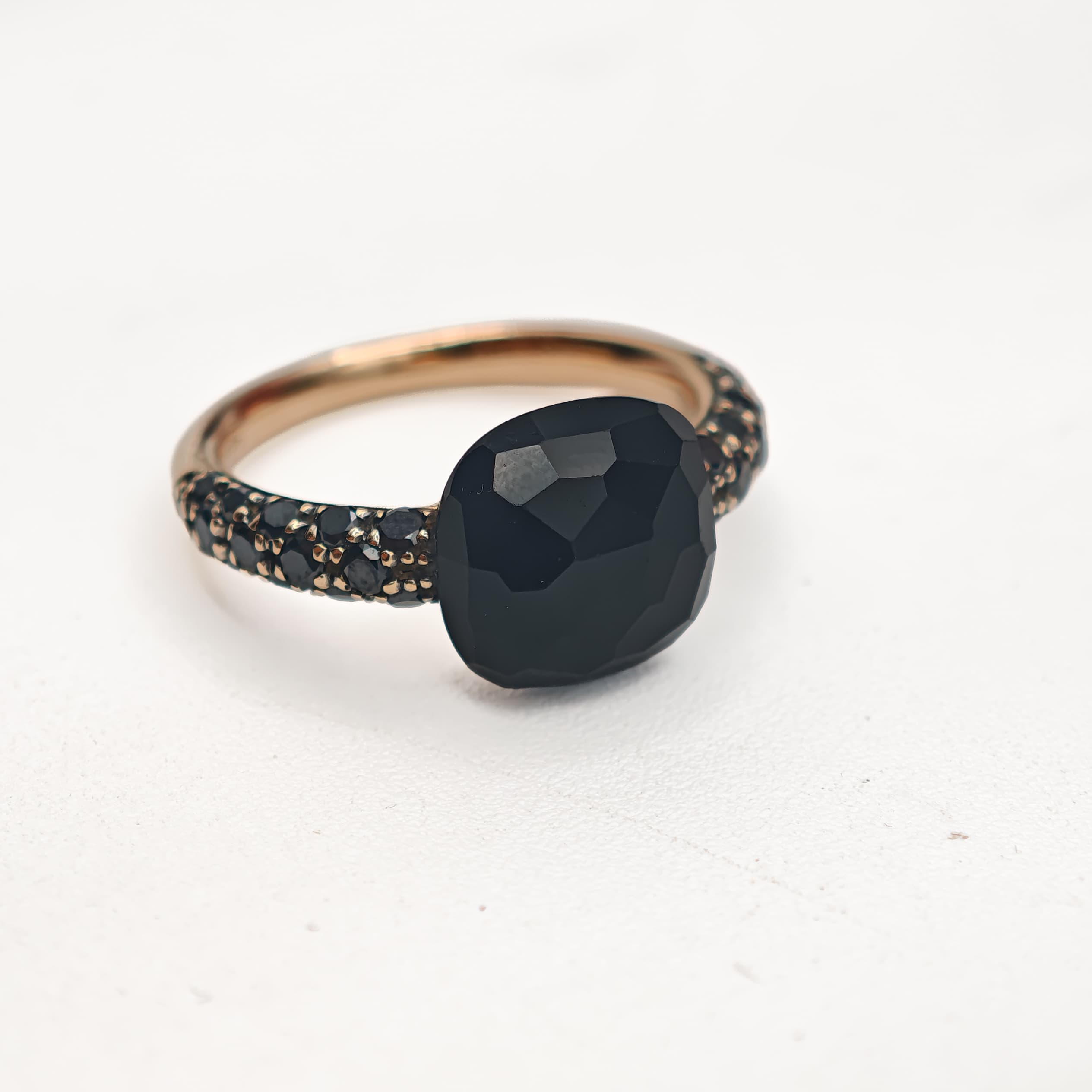 Pomellato Capri 18K Rose Gold, Black Onyx & Black Diamond Ring, photo 1